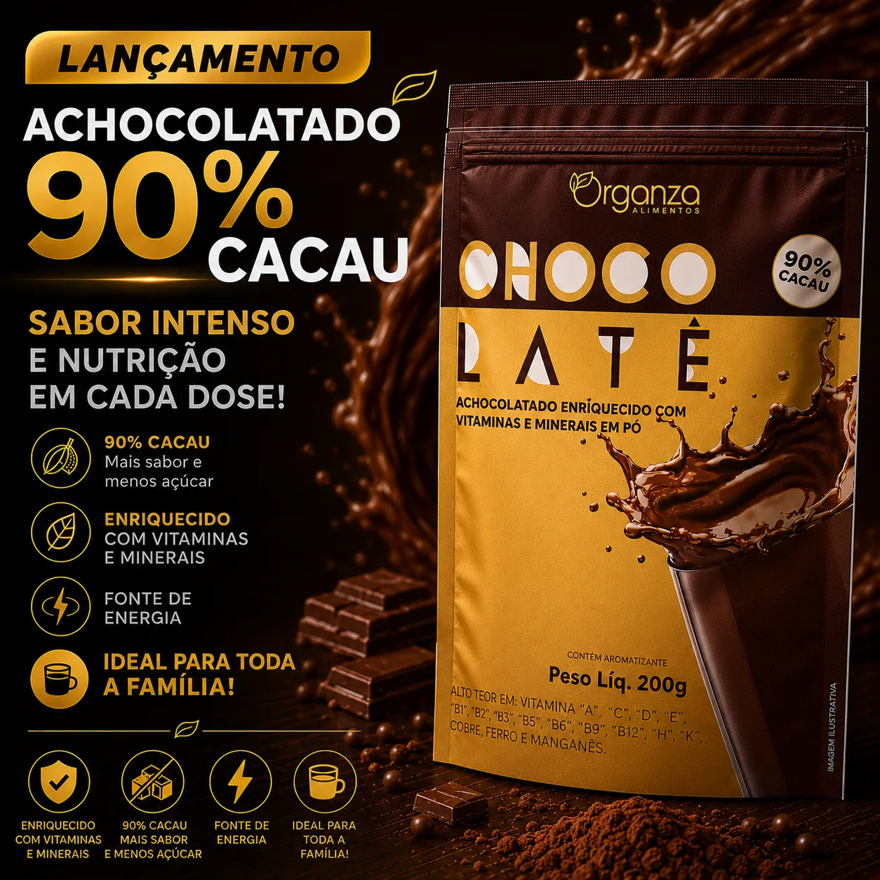 ACHOCOLATADO 90% CACAU