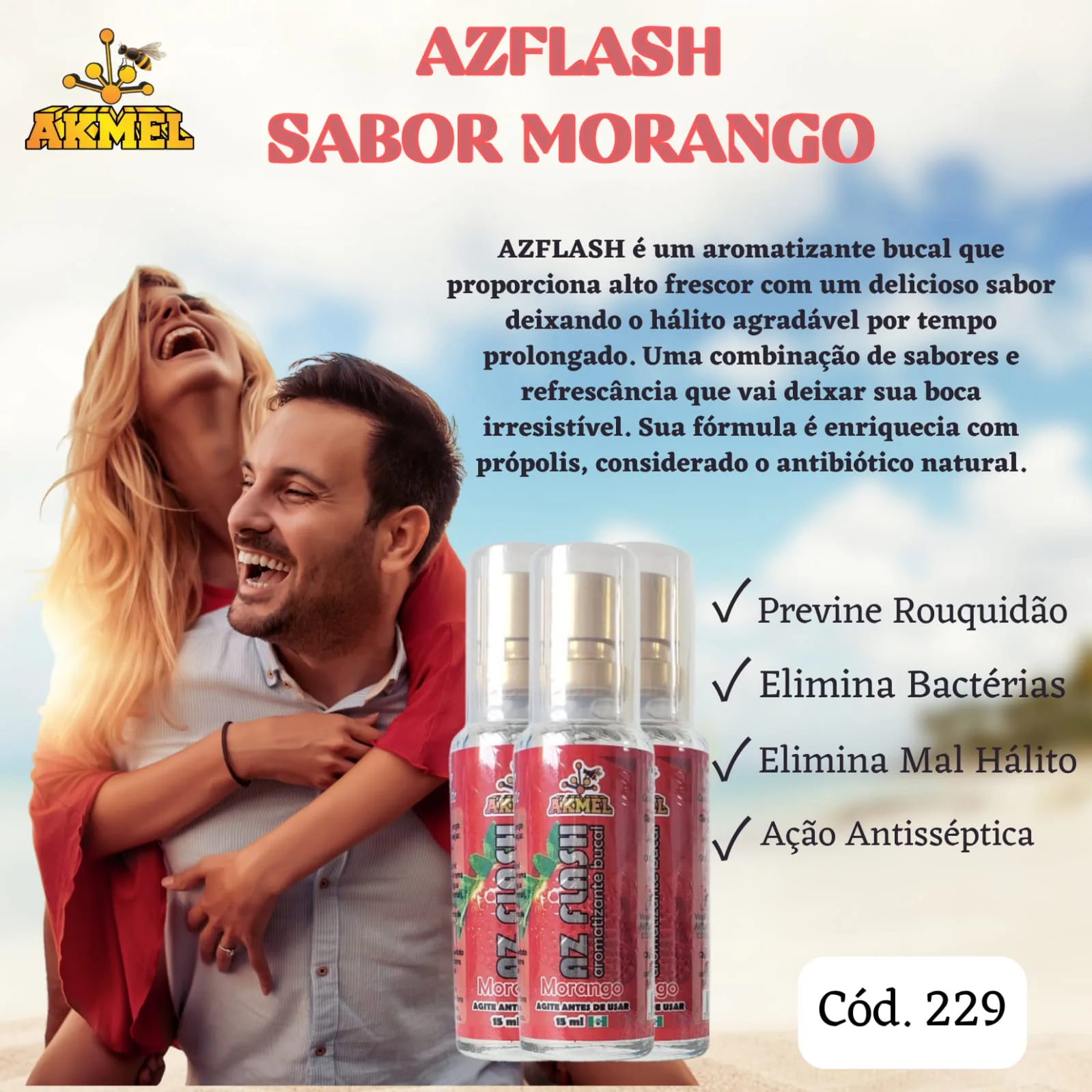 AZ FLASH SABOR MORANGO 15 ml