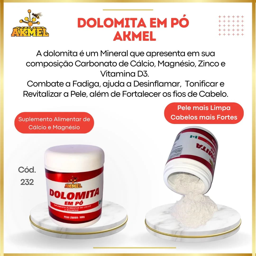 DOLOMITA EM PÓ AKMEL 100g