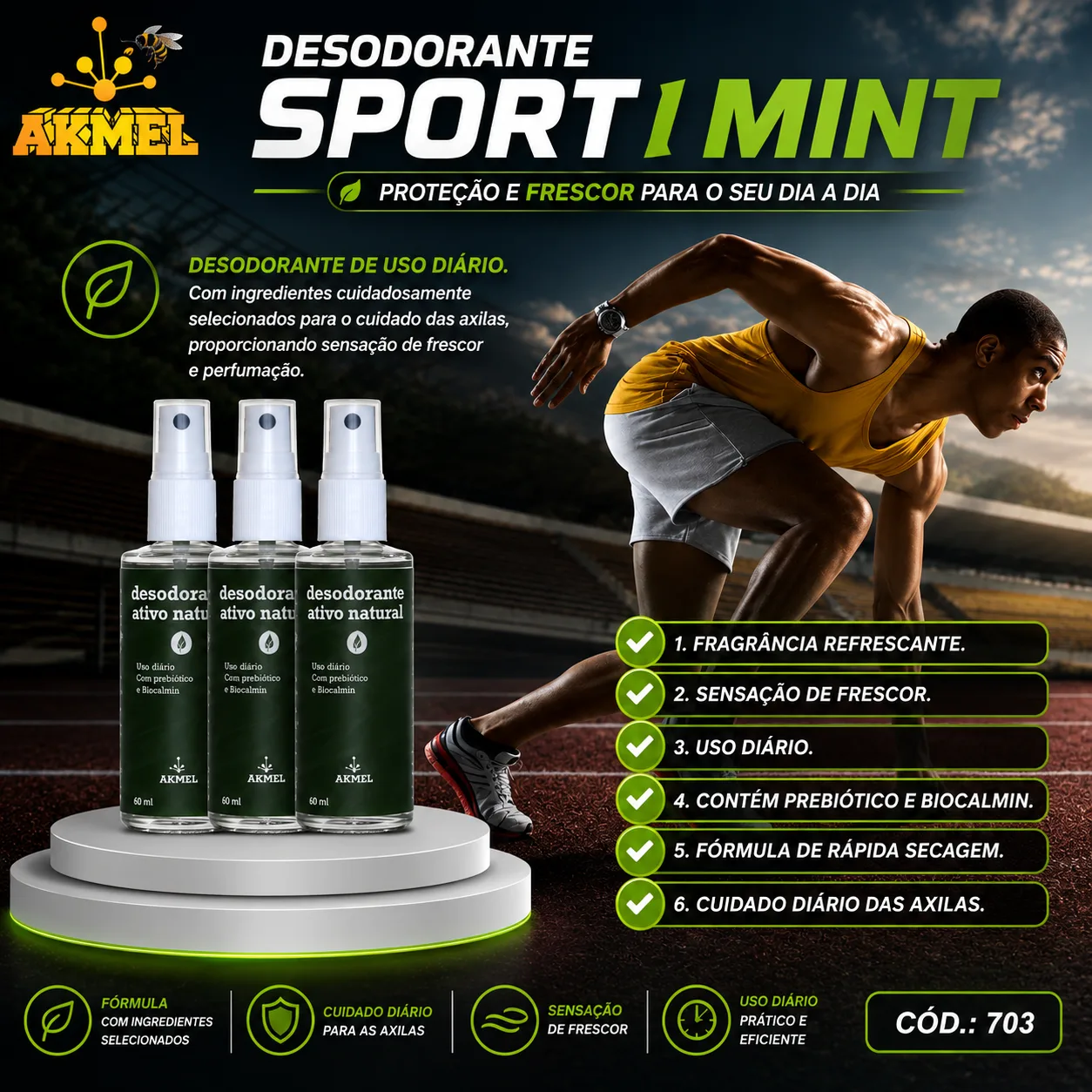 DESODORANTE SPORT MINT - 60ml