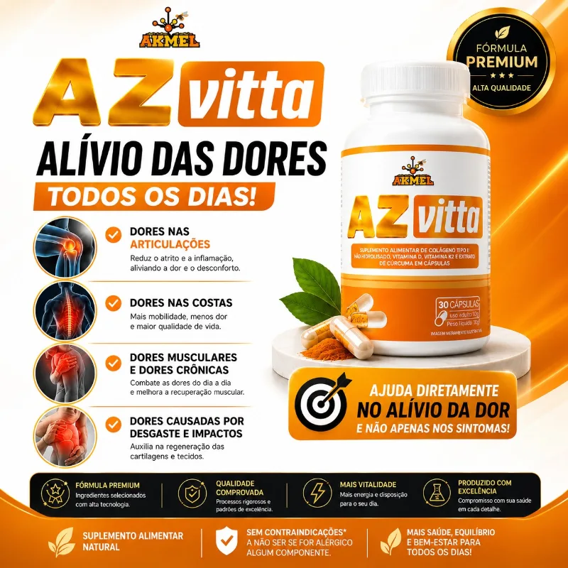 AZVITTA entre os produtos AKMEL para saúde e bem-estar