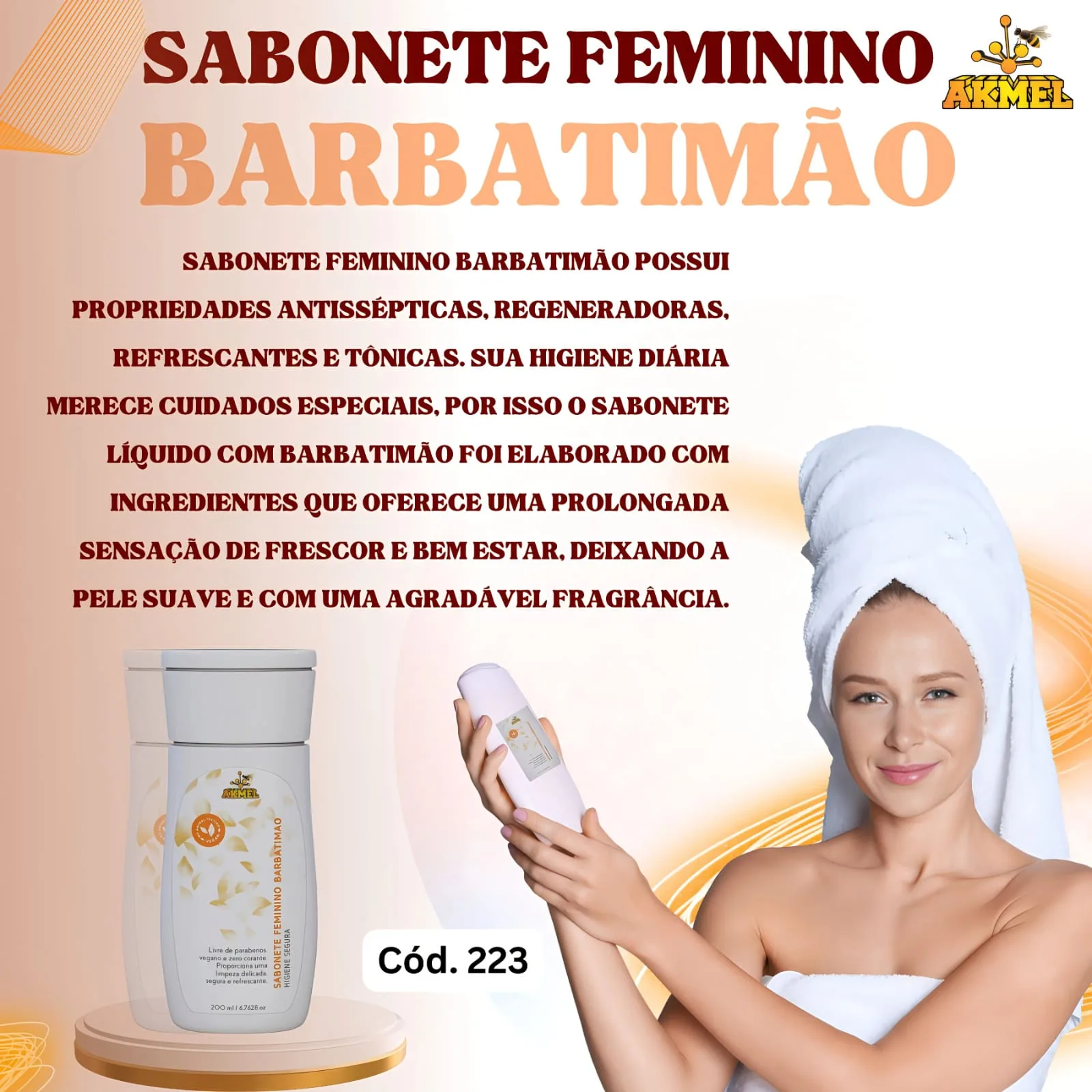 Sabonete feminino de barbatimão AKMEL